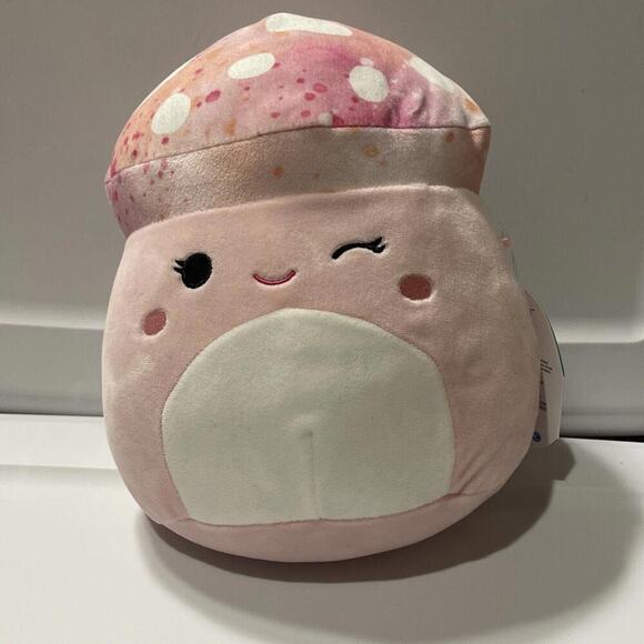 Squishmallow 8" Molly Mushroom Soft Speckled Pink Tie Die Veggie Plush New w/tag - Picture 1 of 3